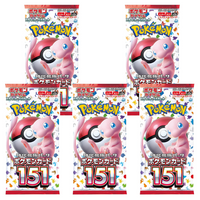 Pokemon 151 - 5 Booster 35 Karten (Japanisch Original)